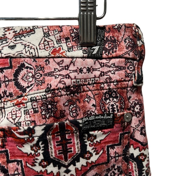 7 For All Mankind Ankle Skinny Olympia Mosaic Print Jeans Size 27 - Picture 11 of 15